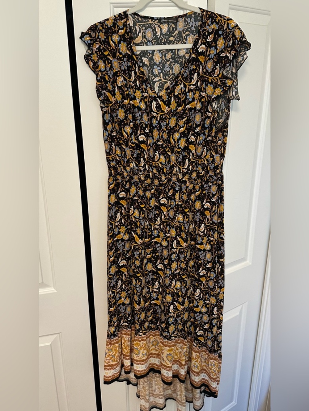 Boho Floral Midi Dress